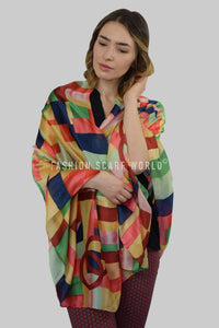 Block Colour Patchwork Silk Scarf - Fashion Scarf World