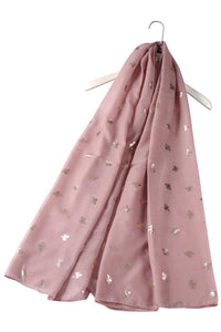 Rose Gold Bee Print Scarf