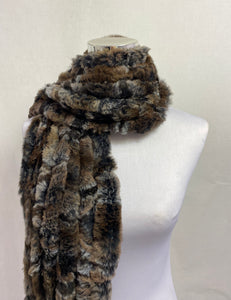Wide Real Fur Scarf