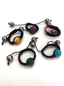 Glitzy Beaded Shambala Clearance Rings (Pack of 10)
