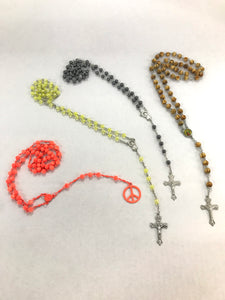 Colourful Rosary Bead Necklaces Clearance Jewellery (Pack of 20) - Assorted
