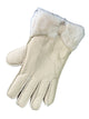 Bow Woolen Soft Leather Handmade Gloves