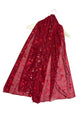 Metallic Foil Snowflake & Reindeer Christmas Scarf