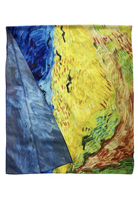 Van Gogh Post Imressionism Wheatfield With Crows Painting Print Art Silk Scarf 3722