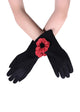 3D Poppy Flower Touchscreen Gloves - Fashion Scarf World
