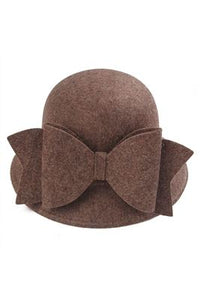 Bow bucket Felt Hat - Fashion Scarf World