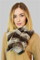 Wide Ruffled Pull Through Bobble Scarf