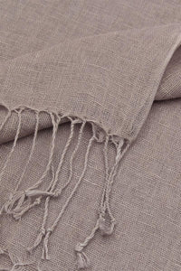 Versatile Classic Plain Tassel Linen Scarf - Fashion Scarf World