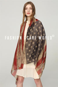 American Flag Print Scarf - Fashion Scarf World