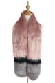 Stripe Long Faux Fur Collar - Pink - Fashion Scarf World