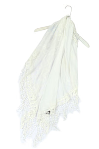 Trapezoid Butterfly Lace Tassel Scarf - Fashion Scarf World