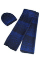 Metallic Thread Knitted Hat & Scarf Set - Fashion Scarf World