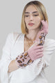 Faux Fur Leopard Print Touch-Screen Gloves - Fashion Scarf World