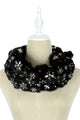 Foiled Snowflake Soft Twist Snood - Fashion Scarf World