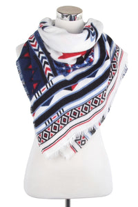 Bold Zigzag Print Blanket Wrap - Fashion Scarf World