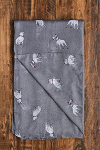 English Bull Terrier Dog Print Scarf - Fashion Scarf World