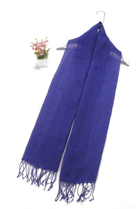 Versatile Classic Plain Tassel Linen Scarf - Fashion Scarf World