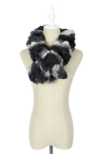 Wide Furry Ruffle Pull Through Scarf - Fashion Scarf World