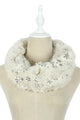 Foiled Snowflake Soft Twist Snood - Fashion Scarf World