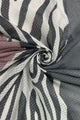 Zebra Print Embossed Fabric Print Scarf