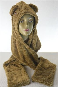 Cosy Bear Animal Mitten Hat - Fashion Scarf World