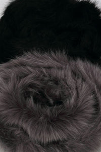 Soft Fur Long Scarf - Grey - Fashion Scarf World