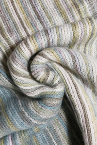 Knitted Stripe Tassel Poncho - Fashion Scarf World