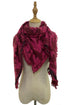 Triangle Leopard Print Boucle Effect Frayed  Scarf