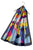 80s Abstract Geo Print Chiffon Scarf