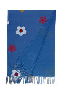 Bold Daisy Print Tassel Scarf