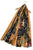 Bold Safari Leaf Print Scarf with Frayed Edge