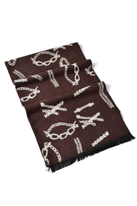 Reversible Chain Print Unisex Scarf - Fashion Scarf World