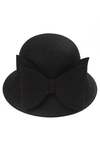 Bow bucket Felt Hat - Fashion Scarf World