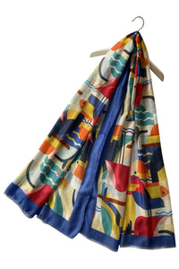 Abstract Toucan Bird Print Frayed Scarf - Fashion Scarf World