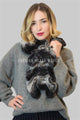 Two Tone Faux Fur Scarf (Wide) - Fashion Scarf World