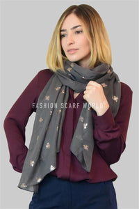 Rose Gold Bee Print Scarf - Fashion Scarf World
