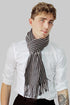 Multi Stripe Knitted Tassel Unisex Scarf