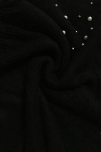 Pearl & Bead Shoulder Knitted Poncho - Fashion Scarf World