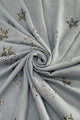 Foiled Floral Leopard Monogram Print Scarf with Frayed Edge