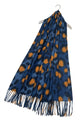 Contrast Leopard Print Soft Wool Tassel Scarf