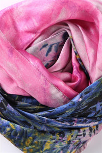 Impressionist Oil Painting Meadow Silk Scarf - Fashion Scarf World