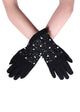 Pearl and Diamante Touchscreen Gloves - Fashion Scarf World