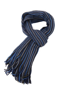 Multi Stripe Knitted Tassel Unisex Scarf - Fashion Scarf World