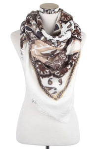 Orchid Paisley Print Blanket Wrap - Fashion Scarf World