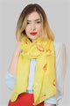 Robin Bird Foiled Print Scarf - Fashion Scarf World