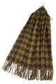 Bold Houndstooth Print Soft Tassel Scarf