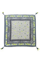 Delicate Feather Border Print Square Tassel Scarf