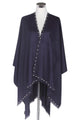 Pearl Bead Border Poncho Wrap - Fashion Scarf World