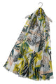 Abstract Leopard & Zebra Outline Print Frayed Scarf