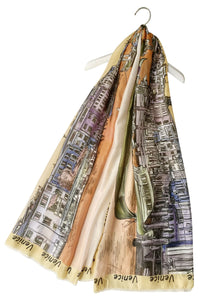 Venice With Text Print Scarf - Fashion Scarf World